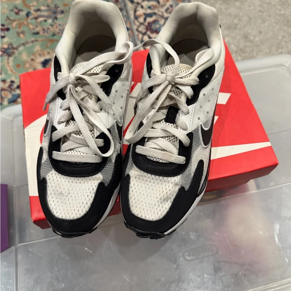 Nike Kids' Black‎ and White Mesh Sneakers